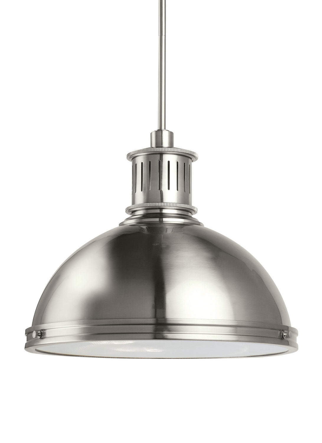 Generation Lighting. - 65087EN3-962 - Three Light Pendant - Pratt Street Metal - Brushed Nickel