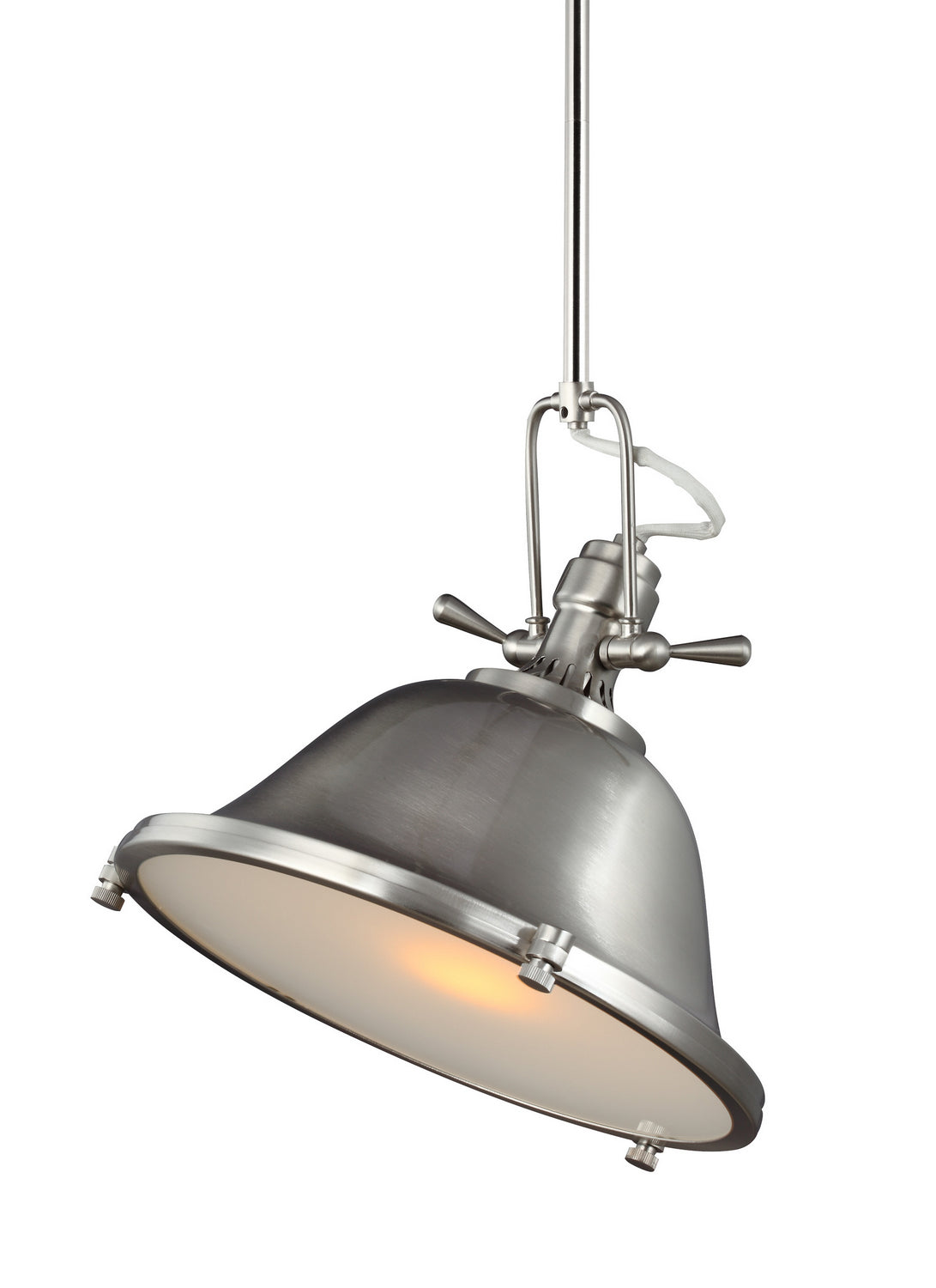 Generation Lighting. - 6514401EN3-962 - One Light Pendant - Stone Street - Brushed Nickel