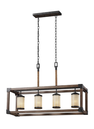 Generation Lighting. - 6613304EN3-846 - Four Light Island Pendant - Dunning - Stardust