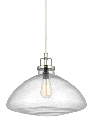 Generation Lighting. - 6614501-962 - One Light Pendant - Belton - Brushed Nickel