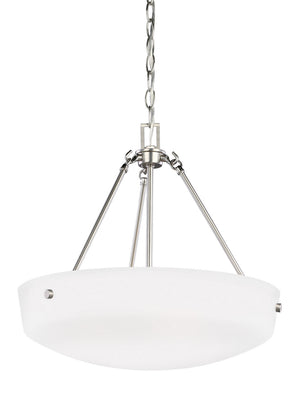 Generation Lighting. - 6615203EN3-962 - Three Light Pendant - Kerrville - Brushed Nickel