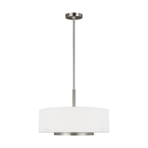 Generation Lighting. - 6628003-962 - Three Light Pendant - Nance - Brushed Nickel