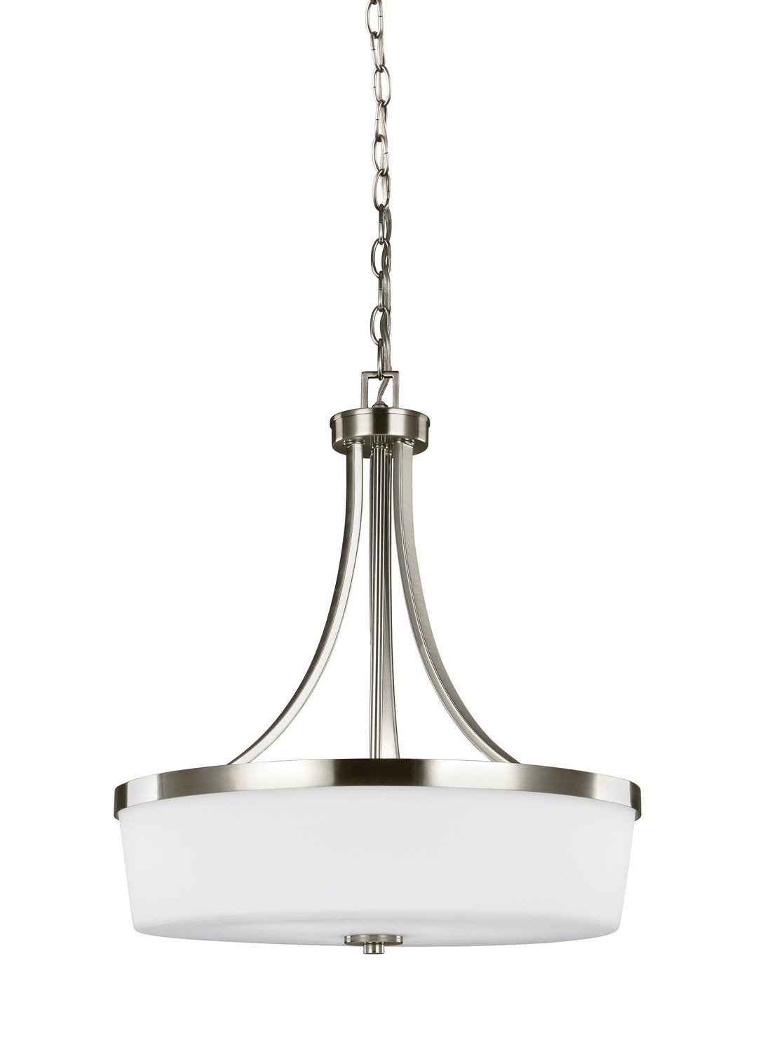 Generation Lighting. - 6639103-962 - Three Light Pendant - Hettinger - Brushed Nickel