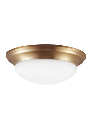 Generation Lighting. - 75436EN3-848 - Three Light Flush Mount - Nash - Satin Brass