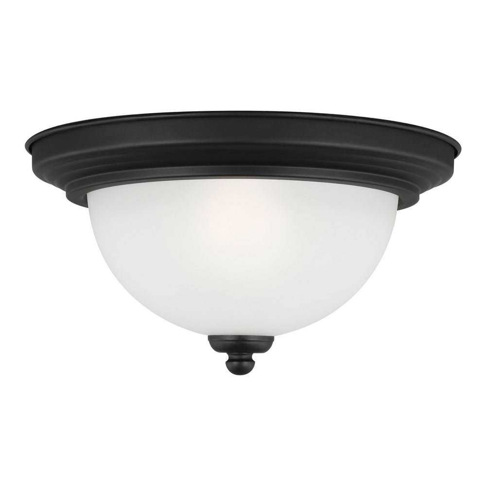 Generation Lighting - 77063EN3-112 - One Light Flush Mount - Geary - Midnight Black