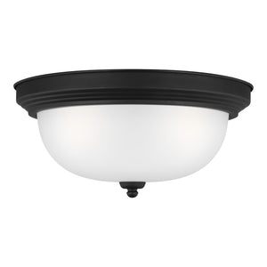 Generation Lighting. - 77065EN3-112 - Three Light Flush Mount - Geary - Midnight Black