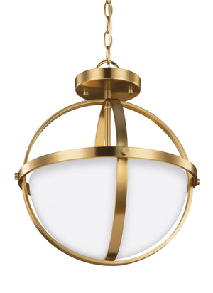 Generation Lighting. - 7724602EN3-848 - Two Light Semi-Flush Convertible Pendant - Alturas - Satin Brass