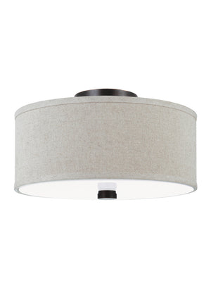 Visual Comfort Studio - 77262EN3-710 - Two Light Semi-Flush Convertible Pendant - Dayna Shade Pendants - Bronze