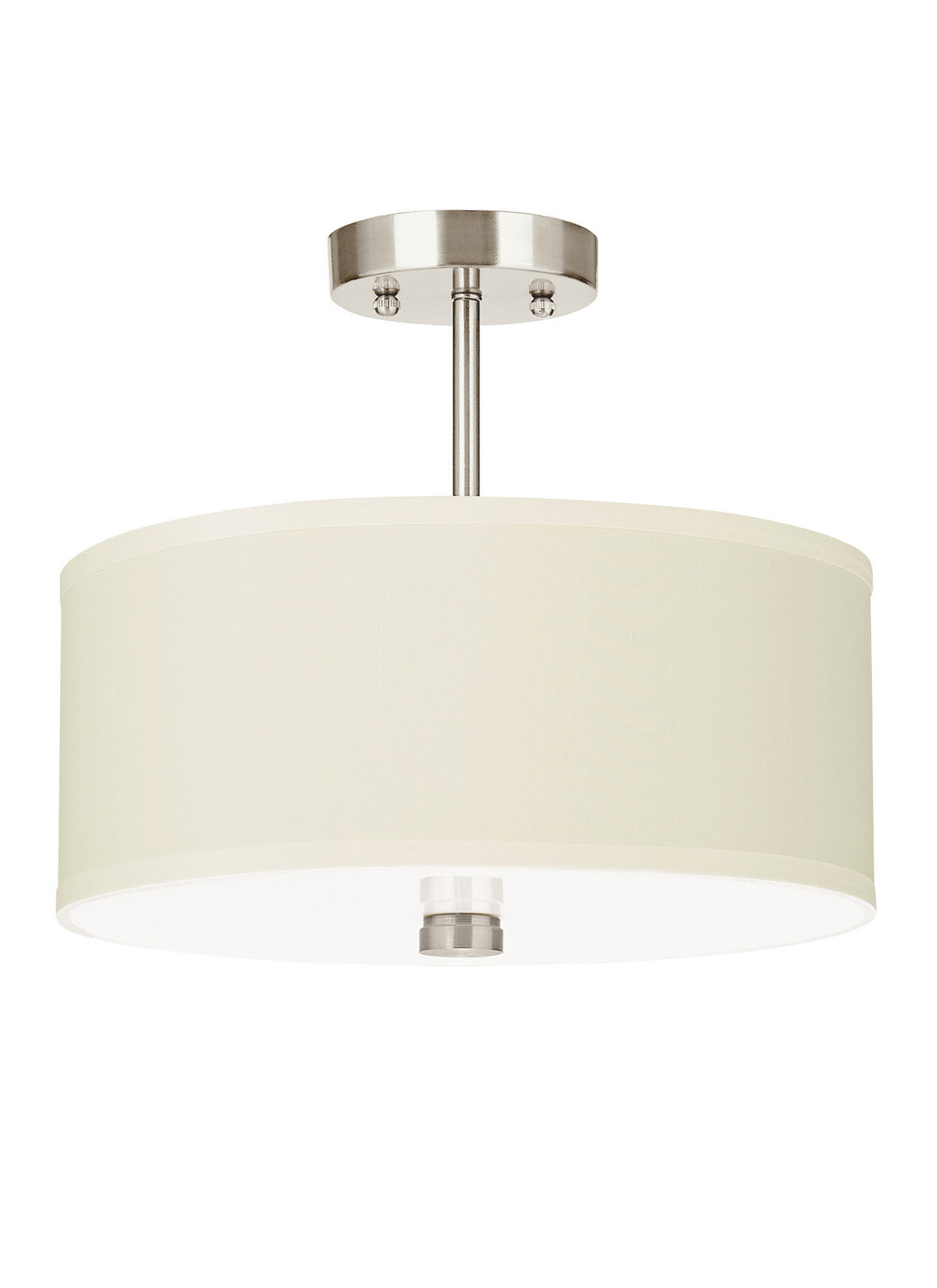Visual Comfort Studio - 77262EN3-962 - Two Light Semi-Flush Convertible Pendant - Dayna Shade Pendants - Brushed Nickel