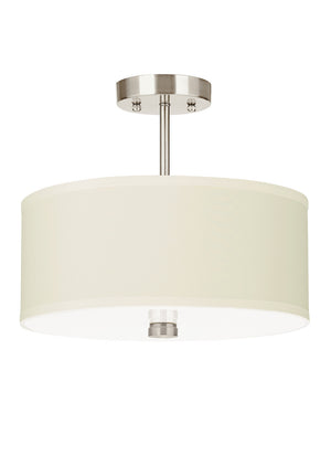 Visual Comfort Studio - 77262EN3-962 - Two Light Semi-Flush Convertible Pendant - Dayna Shade Pendants - Brushed Nickel