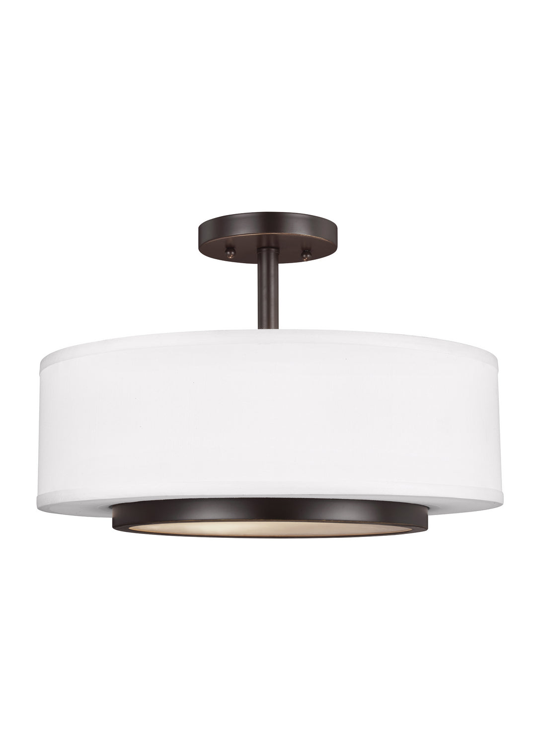 Generation Lighting. - 7728002-710 - Two Light Semi-Flush Convertible Pendant - Nance - Bronze