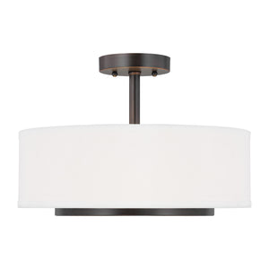 Generation Lighting. - 7728002-710 - Two Light Semi-Flush Convertible Pendant - Nance - Bronze