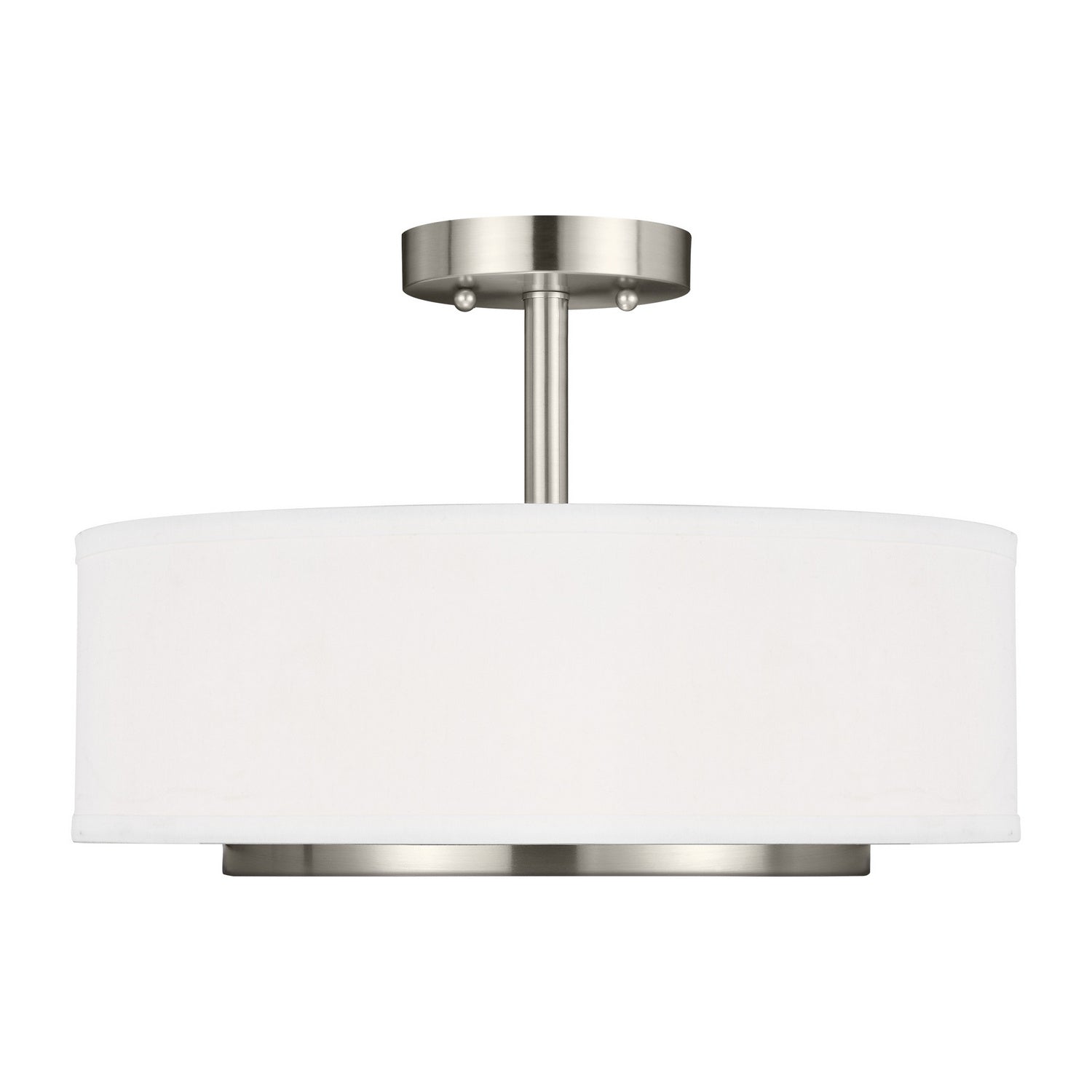 Generation Lighting. - 7728002-962 - Two Light Semi-Flush Convertible Pendant - Nance - Brushed Nickel