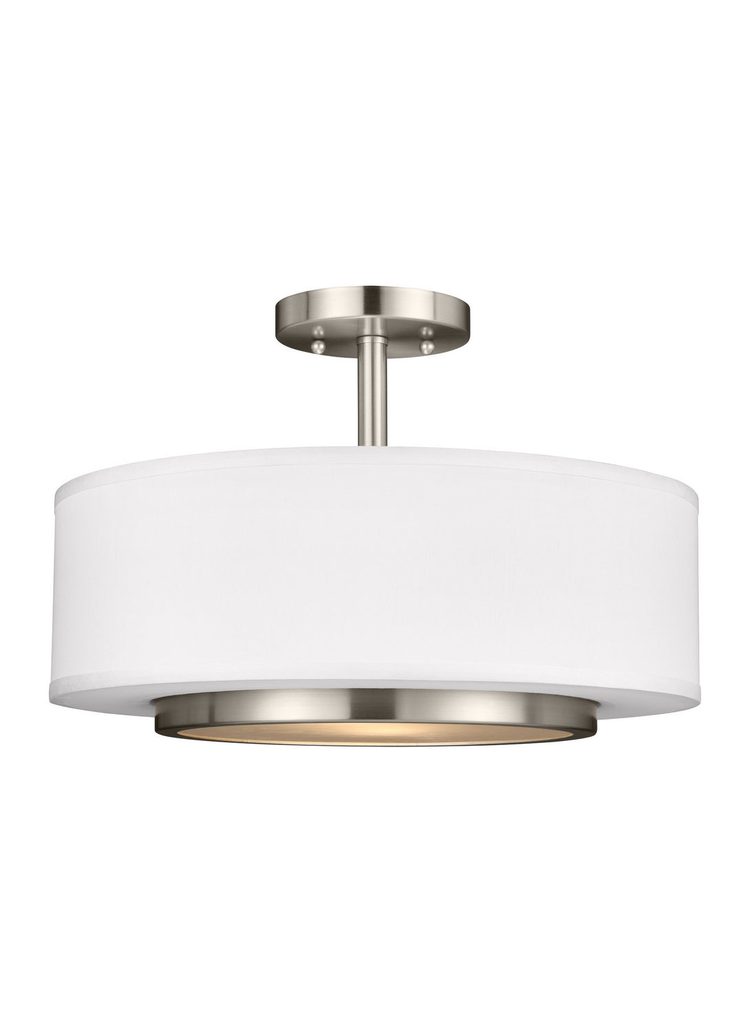 Generation Lighting. - 7728002EN3-962 - Two Light Semi-Flush Convertible Pendant - Nance - Brushed Nickel