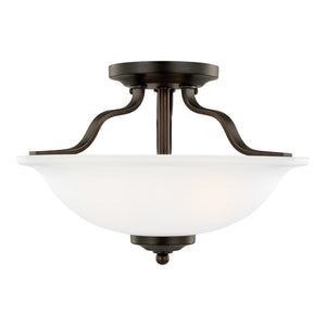 Generation Lighting. - 7739002-710 - Two Light Semi-Flush Mount - Emmons - Bronze