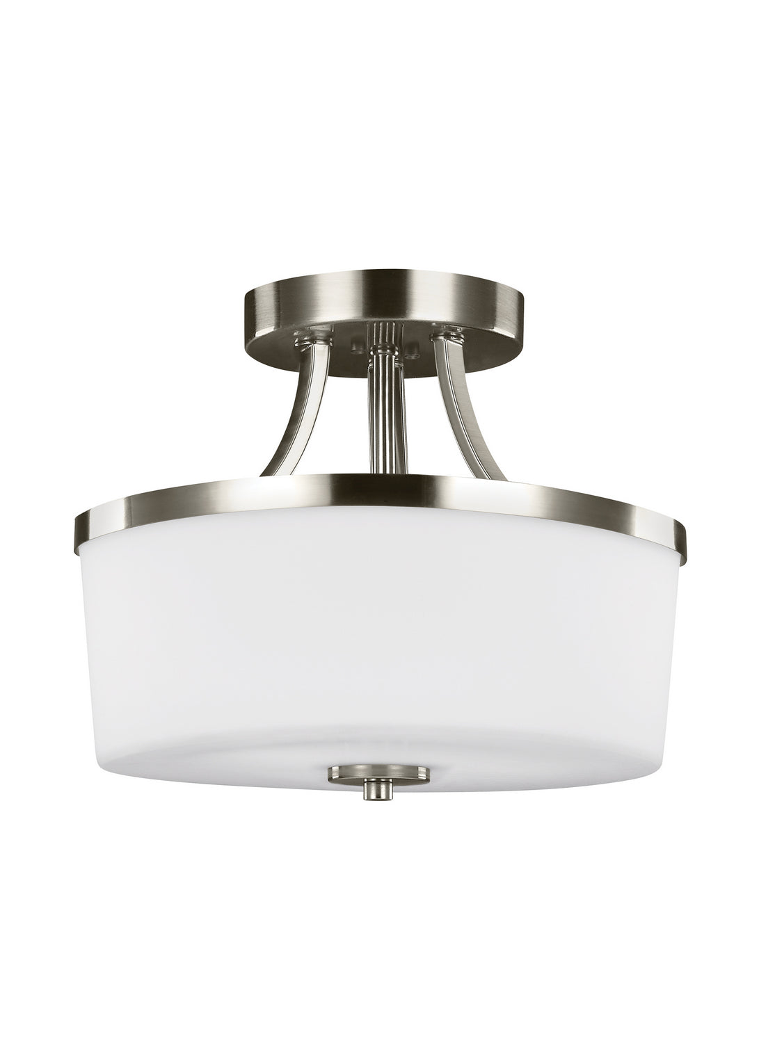 Generation Lighting. - 7739102-962 - Two Light Semi-Flush Convertible Pendant - Hettinger - Brushed Nickel