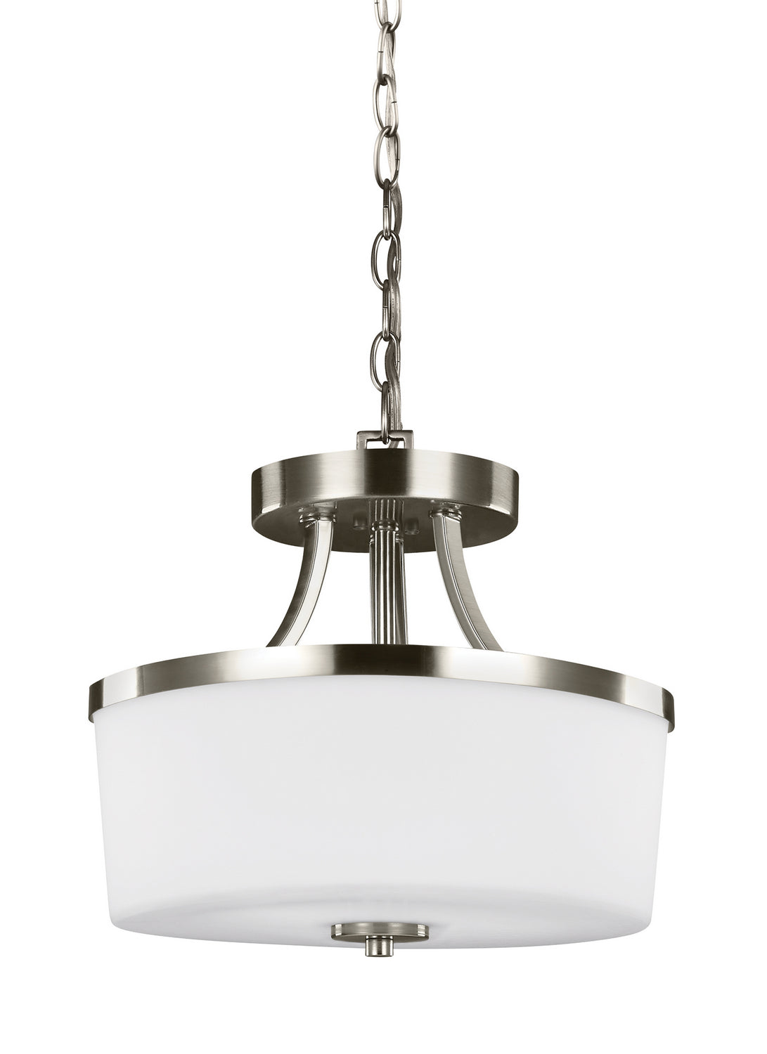 Generation Lighting. - 7739102-962 - Two Light Semi-Flush Convertible Pendant - Hettinger - Brushed Nickel