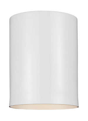 Visual Comfort Studio - 7813801EN3-15 - One Light Outdoor Flush Mount - Outdoor Cylinders - White