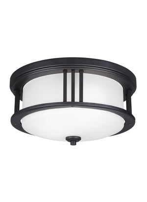 Generation Lighting. - 7847902EN3-12 - Two Light Outdoor Flush Mount - Crowell - Black