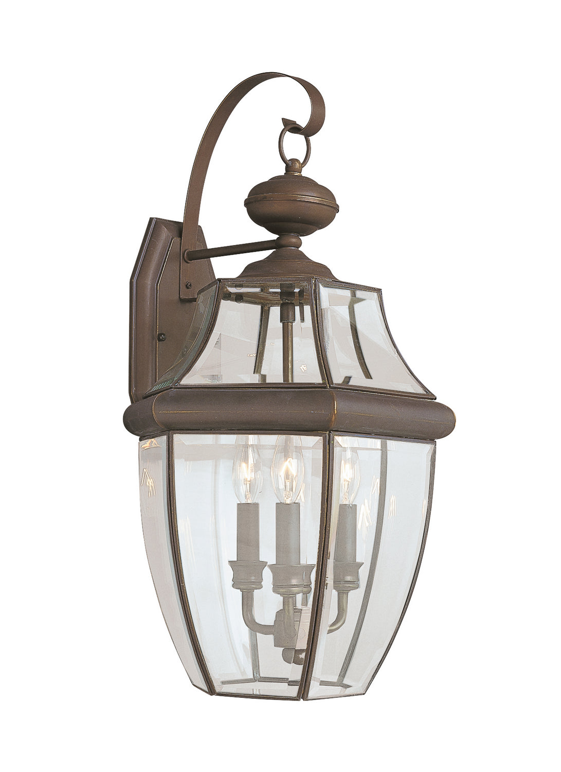 Generation Lighting. - 8040EN-71 - Three Light Outdoor Wall Lantern - Lancaster - Antique Bronze