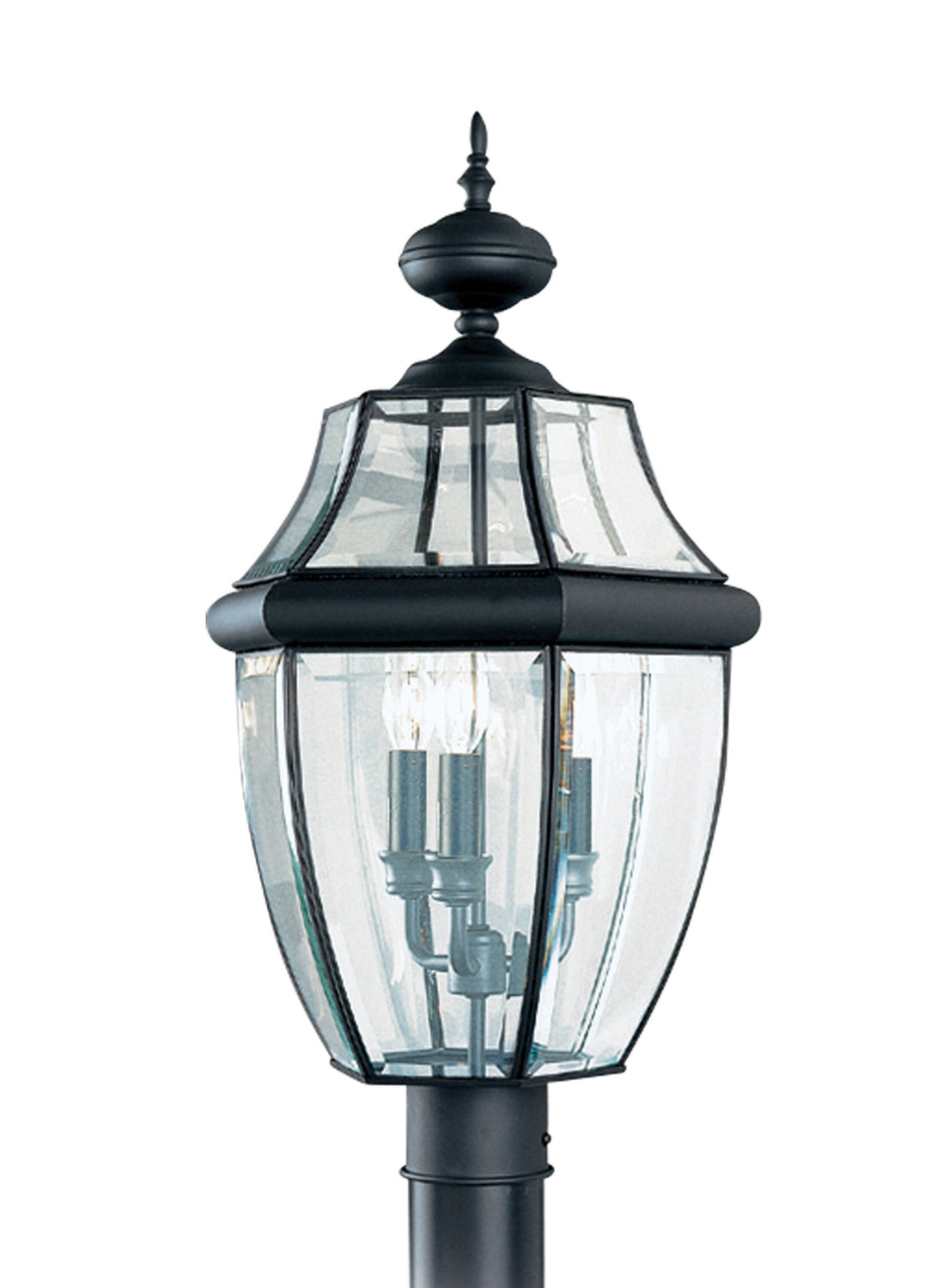 Generation Lighting. - 8239EN-12 - Three Light Outdoor Post Lantern - Lancaster - Black