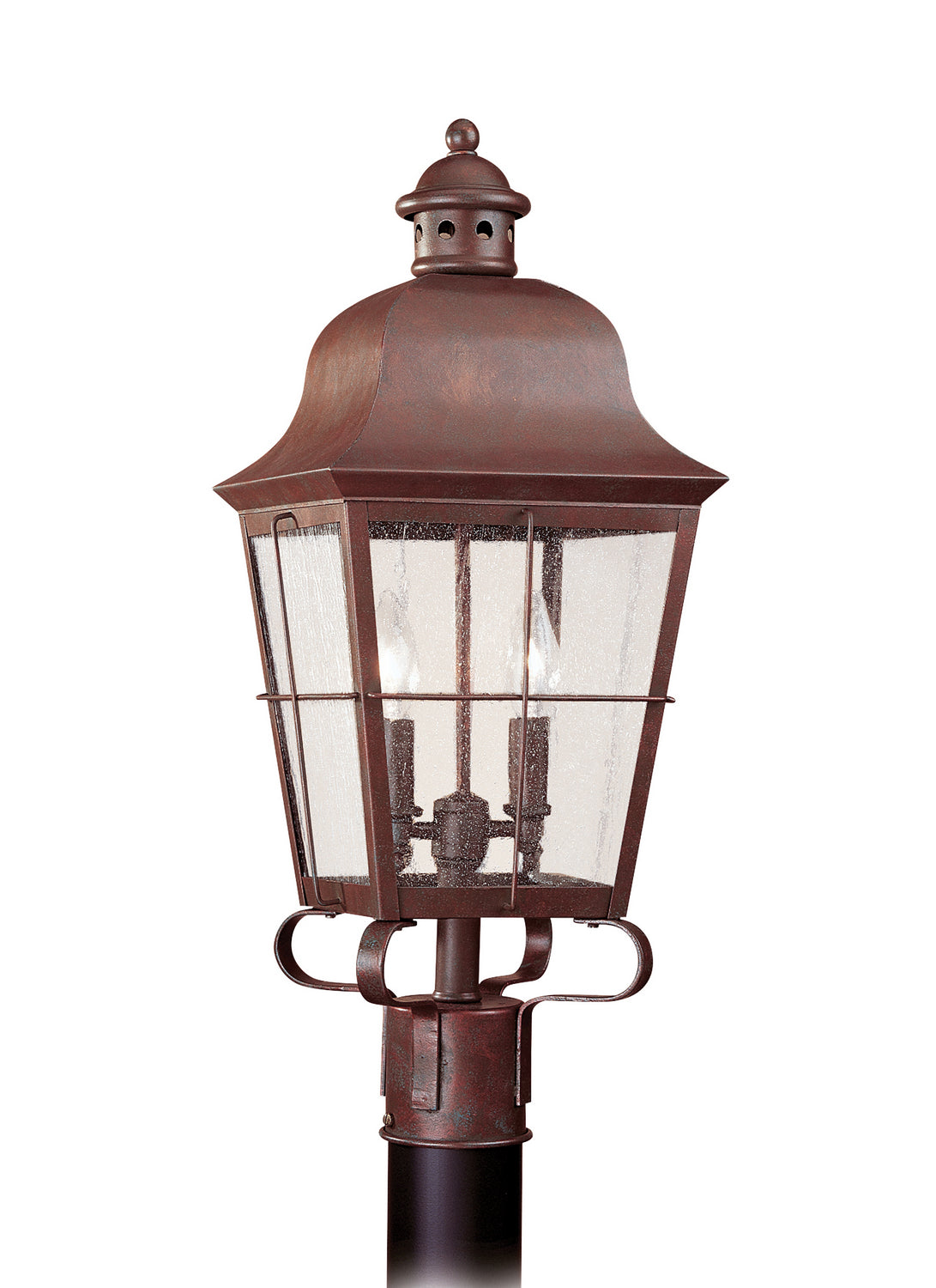 Generation Lighting. - 8262EN-44 - Two Light Outdoor Post Lantern - Chatham - Weathered Copper