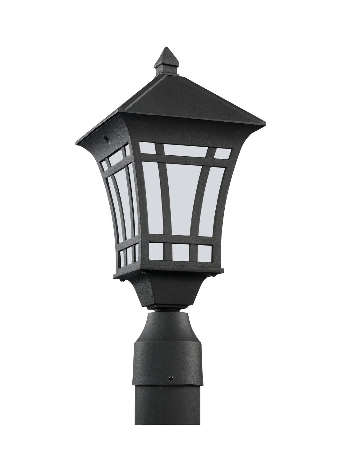 Generation Lighting. - 89231-12 - One Light Outdoor Post Lantern - Herrington - Black