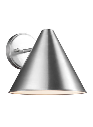 Generation Lighting. - 8538501-04 - One Light Outdoor Wall Lantern - Crittenden - Satin Aluminum