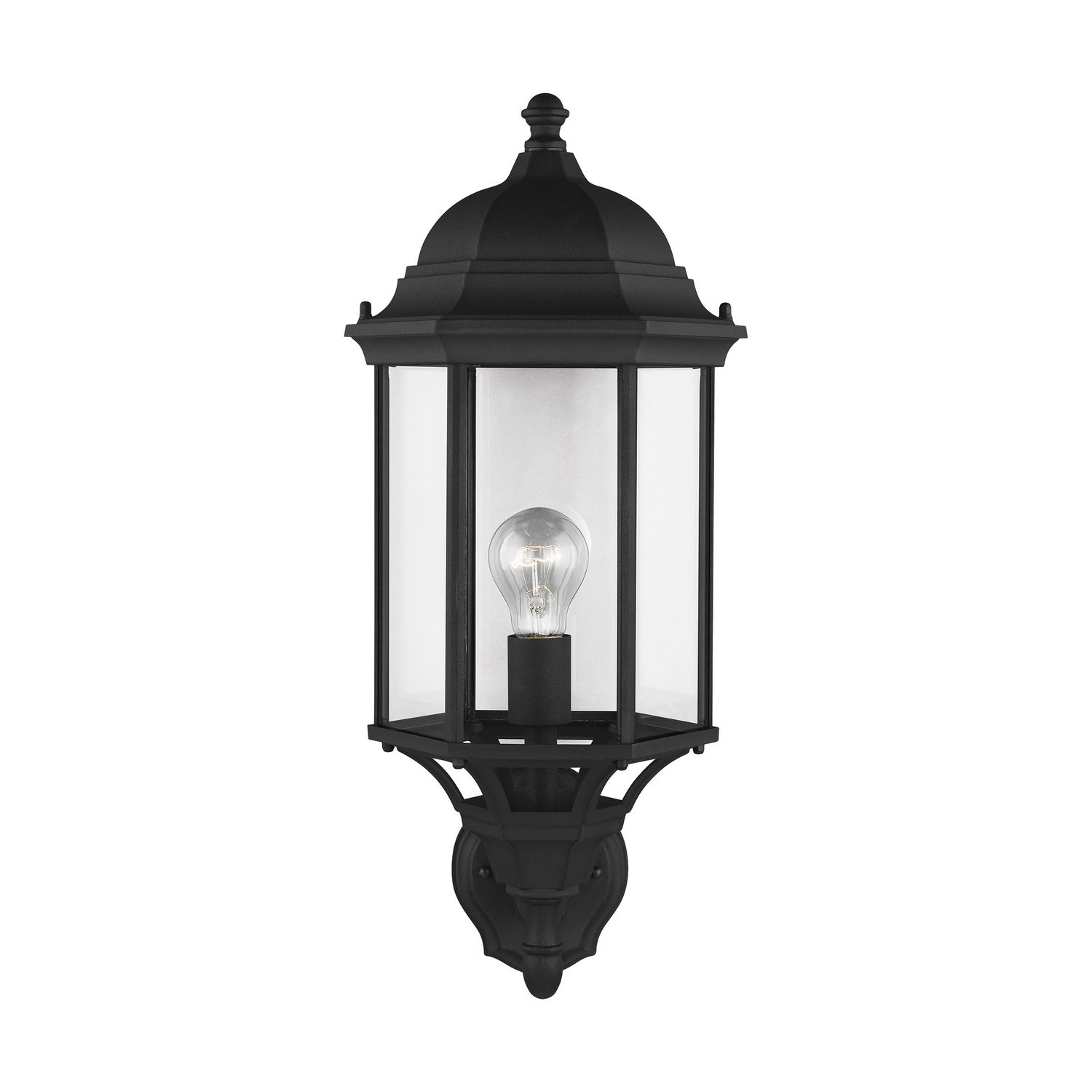 Generation Lighting. - 8638701-12 - One Light Outdoor Wall Lantern - Sevier - Black