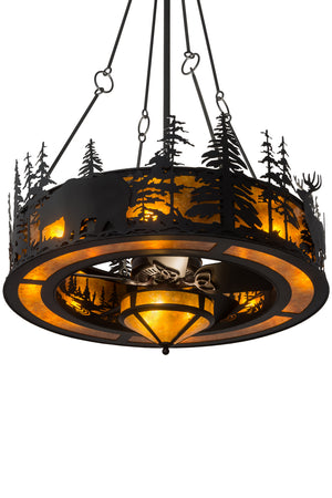 Meyda Tiffany - 164971 - 16 Light Chandel-Air - Tall Pines - Black Metal