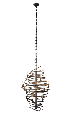 Meyda Tiffany - 181100 - 13 Light Chandelier - Cyclone - Pewter