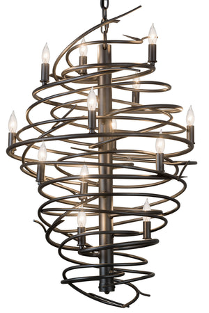 Meyda Tiffany - 181100 - 13 Light Chandelier - Cyclone - Pewter