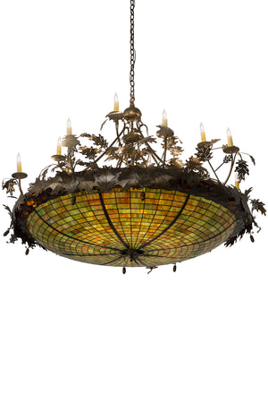 Meyda Tiffany - 181600 - 18 Light Inverted Pendant - Greenbriar Oak - Antique Copper