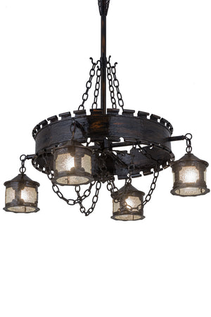 Meyda Tiffany - 183579 - Four Light Chandelier - Antique Gothic - Gothic Gold