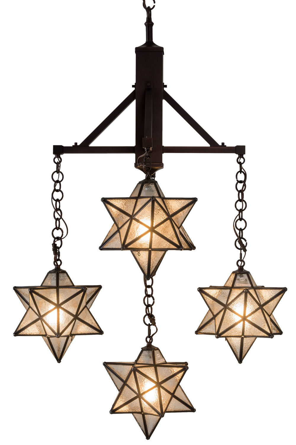 Meyda Tiffany - 184367 - Five Light Chandelier - Moravian Star - Mahogany Bronze