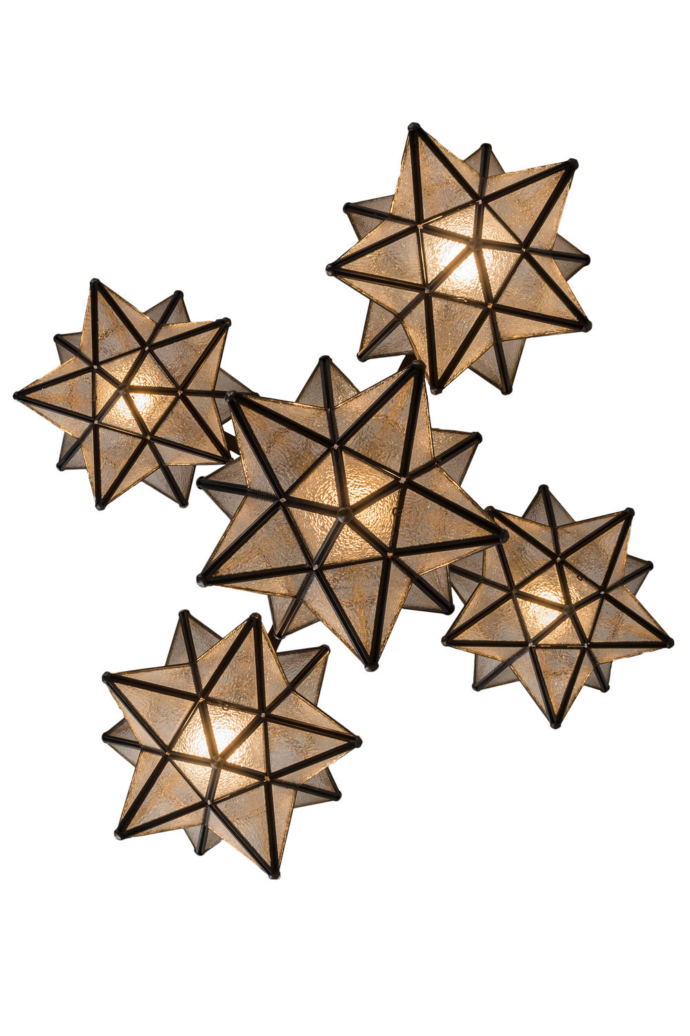 Meyda Tiffany - 184367 - Five Light Chandelier - Moravian Star - Mahogany Bronze