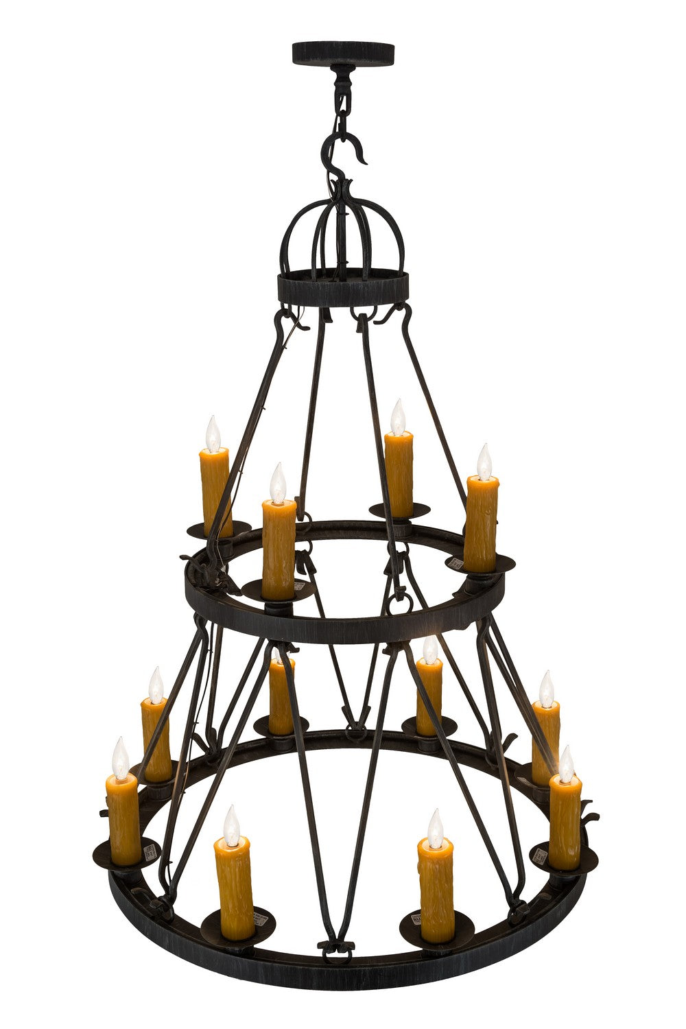 Meyda Tiffany - 185067 - 12 Light Chandelier - Lakeshore - Antique Iron Gate