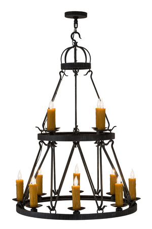 Meyda Tiffany - 185067 - 12 Light Chandelier - Lakeshore - Antique Iron Gate