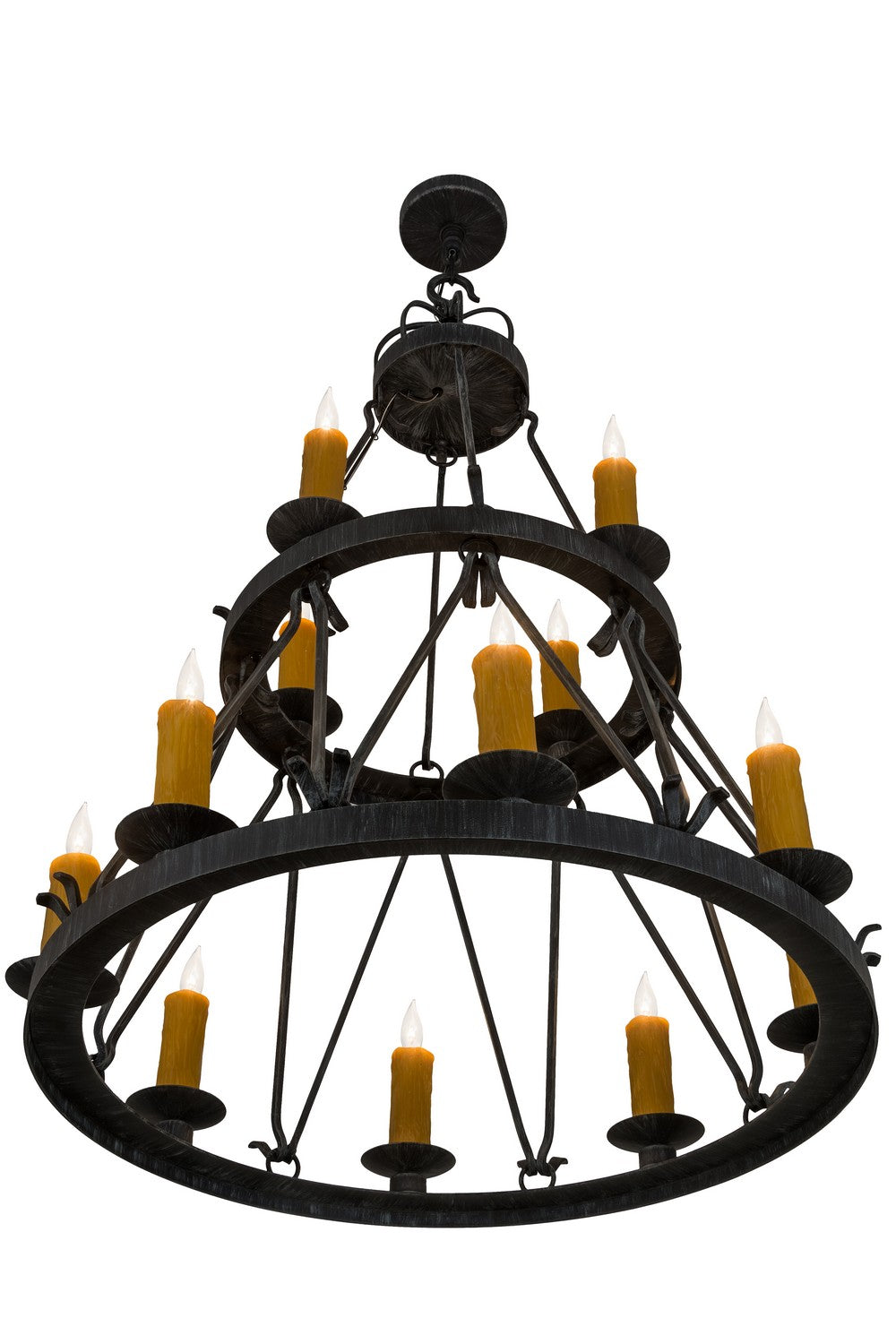 Meyda Tiffany - 185067 - 12 Light Chandelier - Lakeshore - Antique Iron Gate