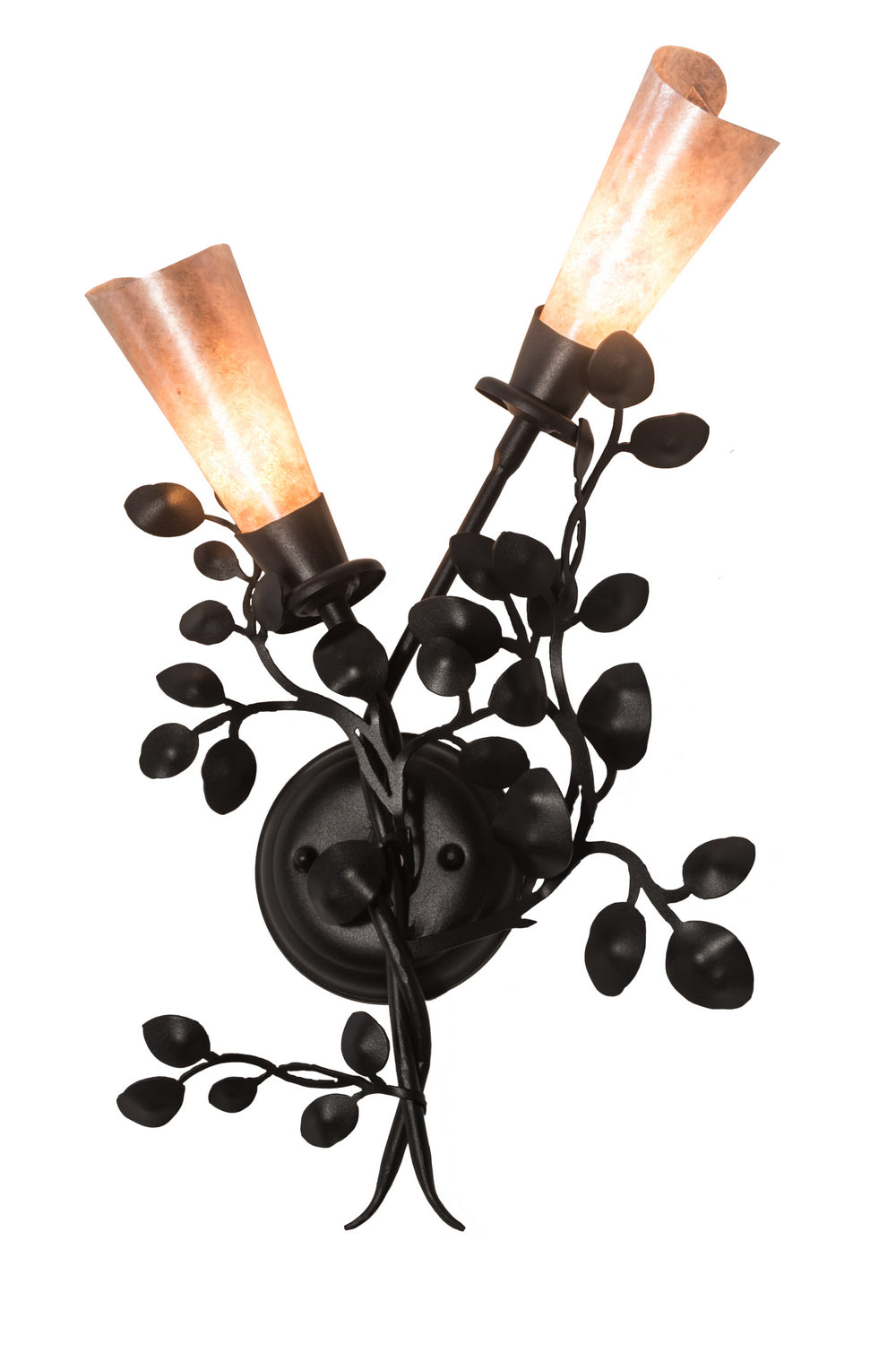 Meyda Tiffany - 185118 - Two Light Wall Sconce - Vinca Vine - Textured Black