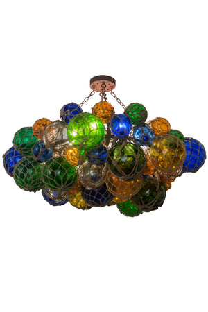 Meyda Tiffany - 185262 - Eight Light Chandelier - Bijoux Colores - Wrought Iron On Rust