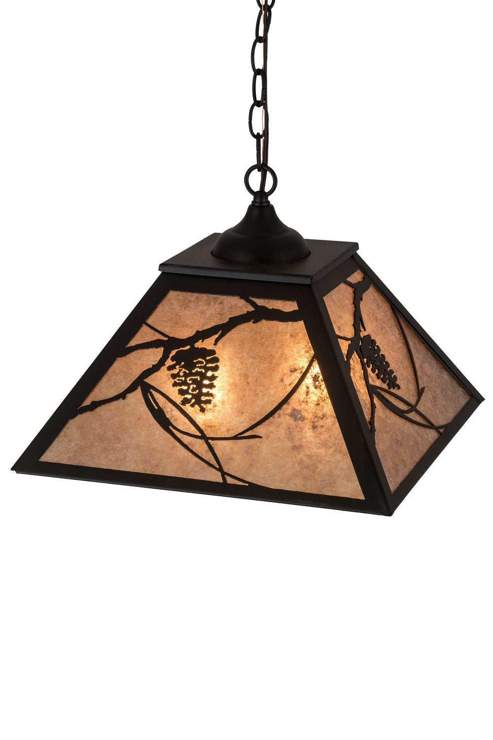 Meyda Tiffany - 185768 - Two Light Pendant - Whispering Pines - Textured Black