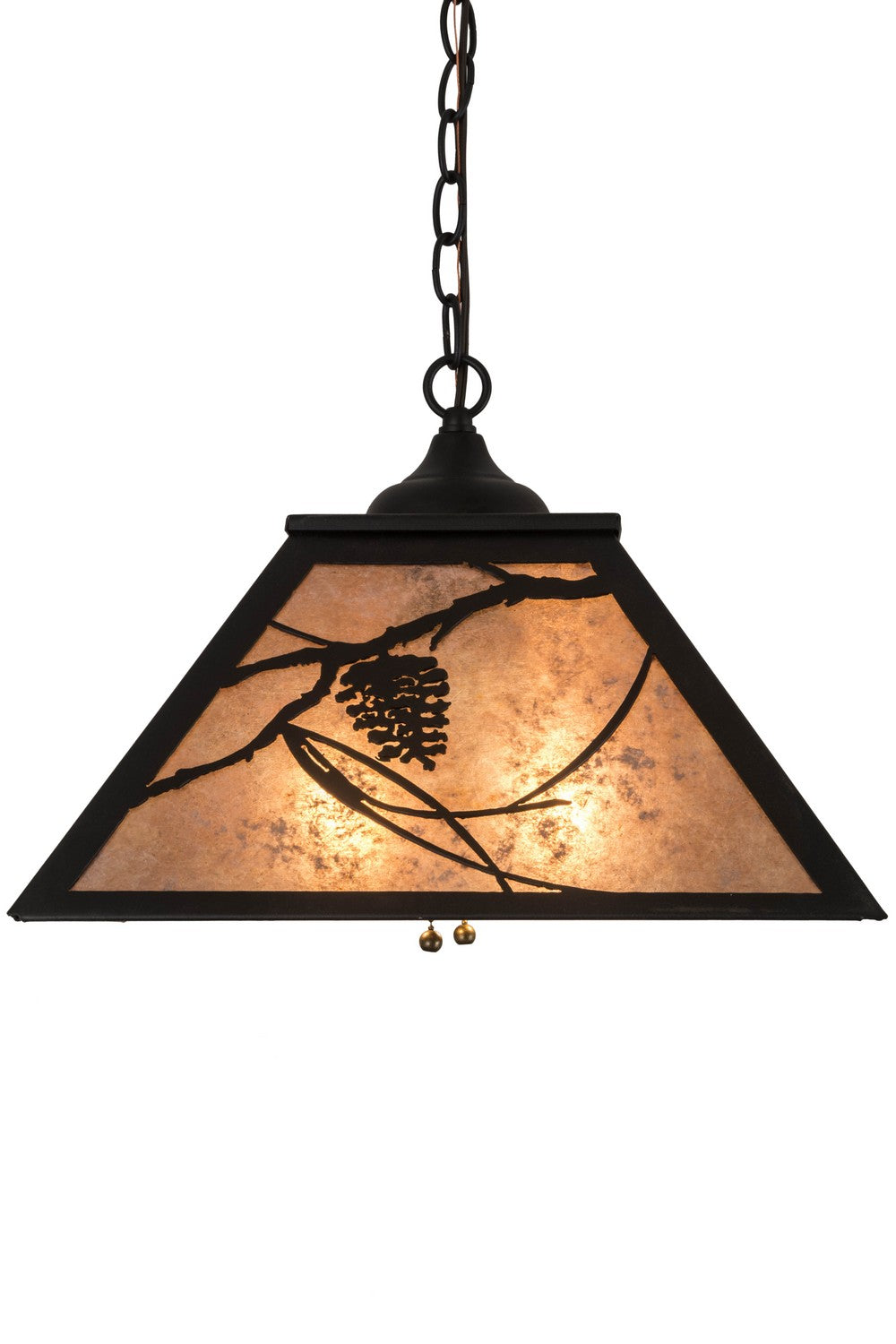 Meyda Tiffany - 185768 - Two Light Pendant - Whispering Pines - Textured Black