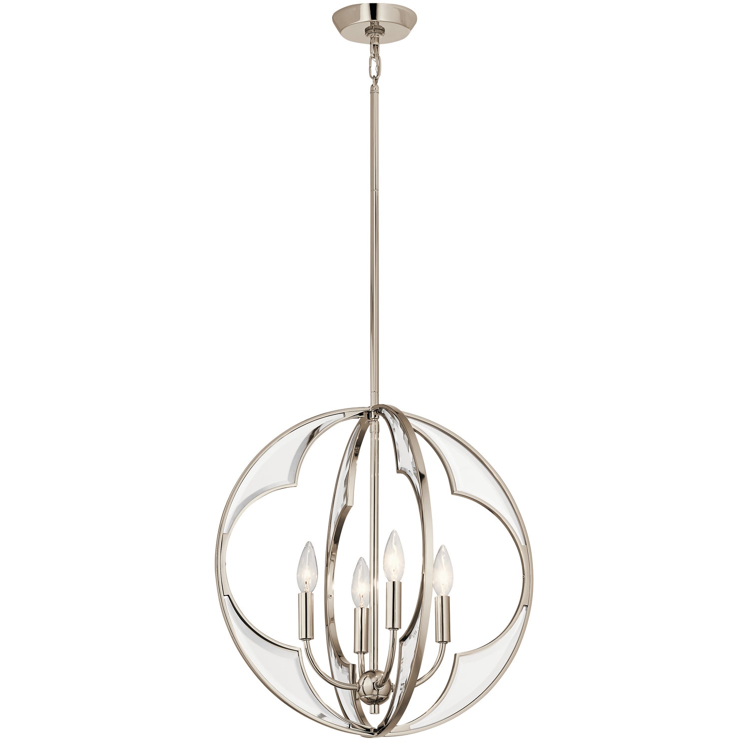 Kichler - 43096PN - Four Light Chandelier - Montavello - Polished Nickel