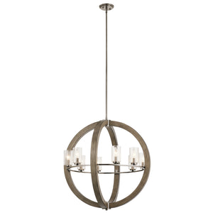 Kichler - 43190DAG - Eight Light Chandelier - Grand Bank - Distressed Antique Gray