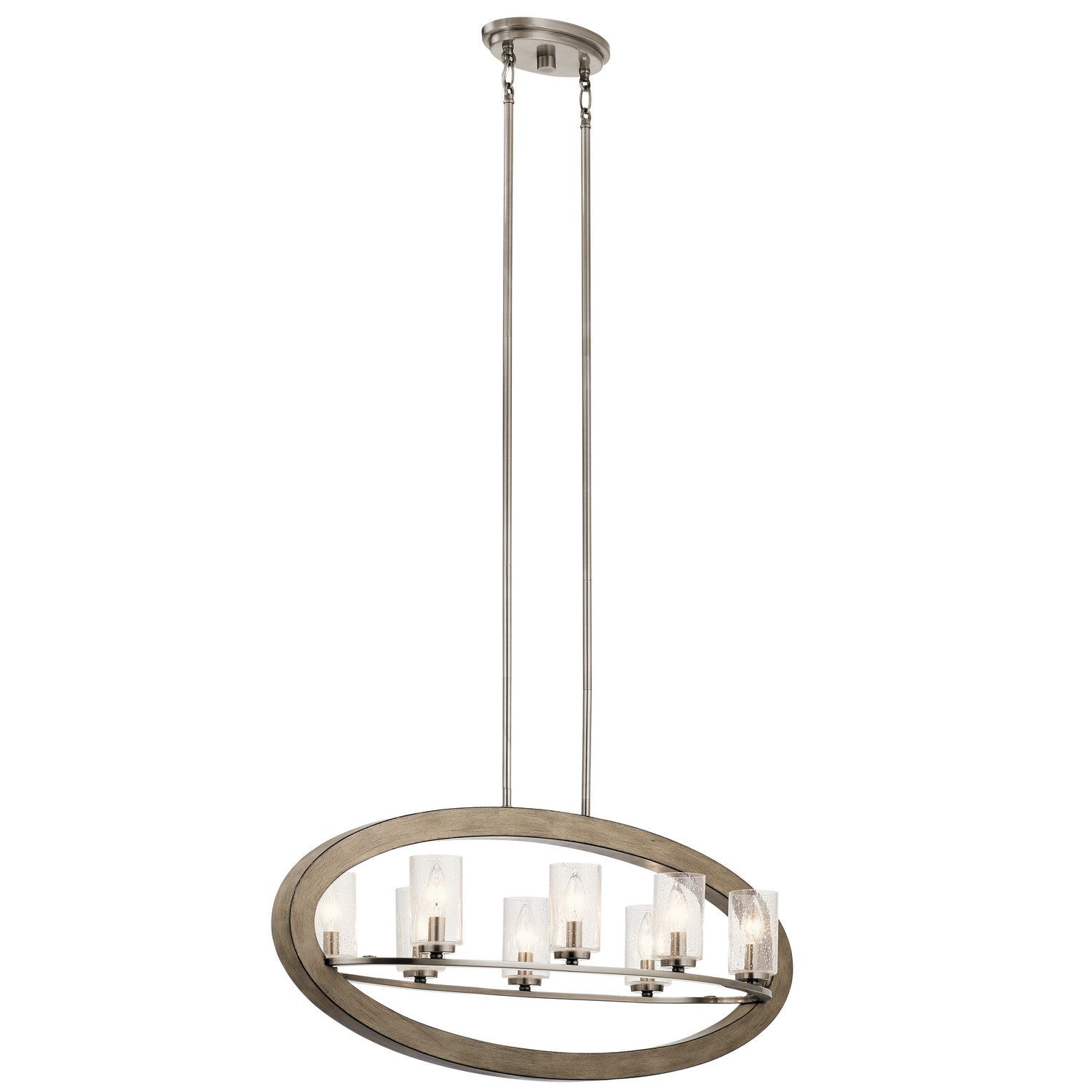 Kichler - 43191DAG - Eight Light Linear Chandelier - Grand Bank - Distressed Antique Gray