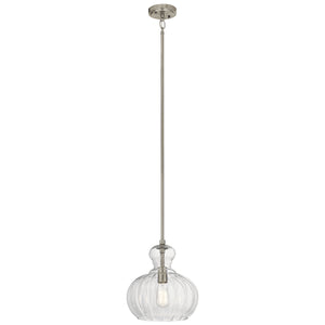 Kichler - 43955NI - One Light Pendant - Riviera - Brushed Nickel