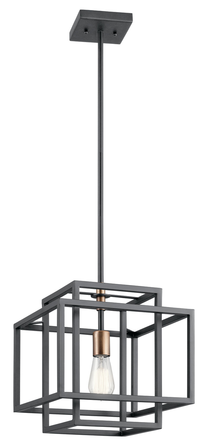 Kichler - 43982BK - One Light Pendant - Taubert - Black