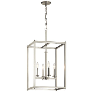 Kichler - 43998NI - Four Light Foyer Pendant - Crosby - Brushed Nickel