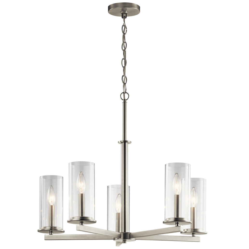 Kichler - 43999NI - Five Light Chandelier - Crosby - Brushed Nickel